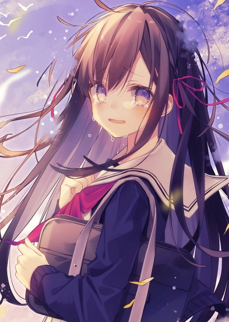 Ảnh Anime nữ nước mắt trong