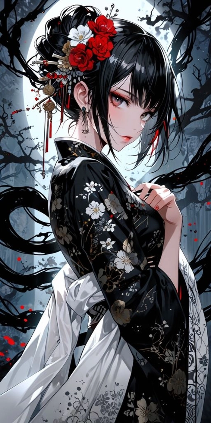 Ảnh Anime nữ tóc đen