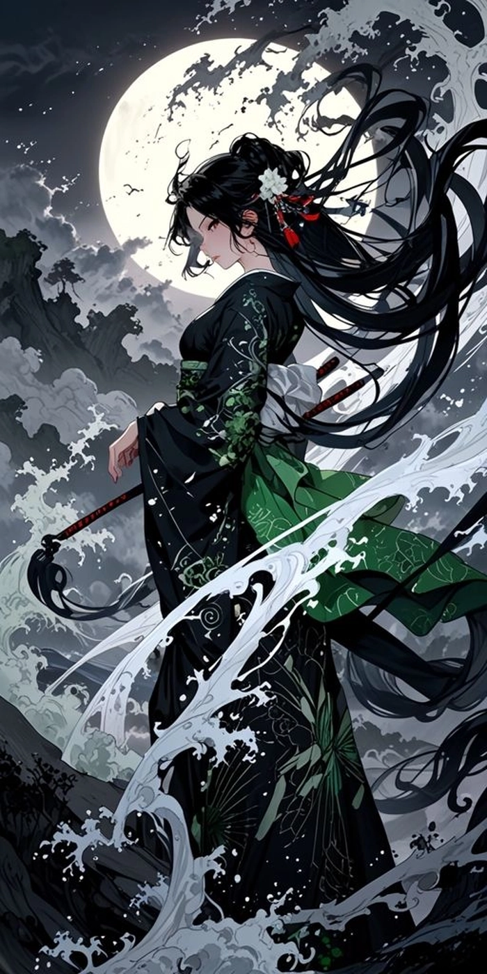 Ảnh Anime tóc đen đẹp