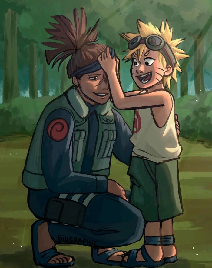 Ảnh Naruto x Iruka cảm động