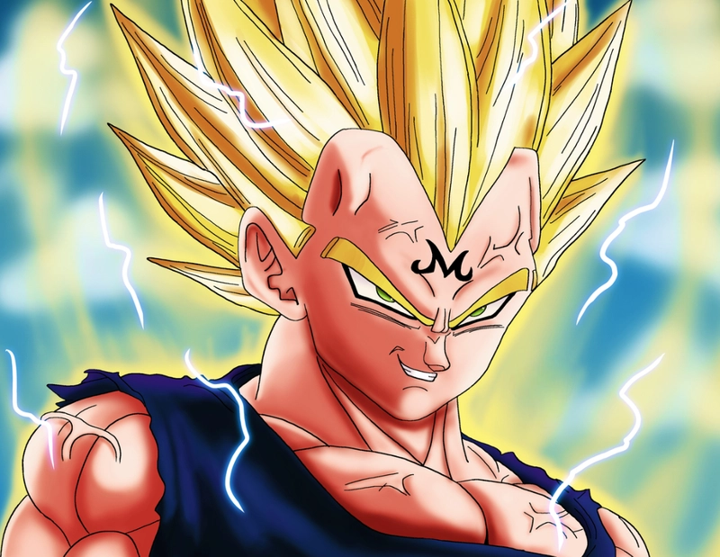 Vegeta với ánh mắt ngầu