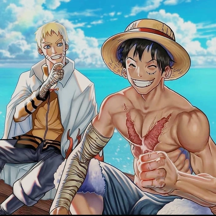 Ảnh anime 4k Naruto x Luffy