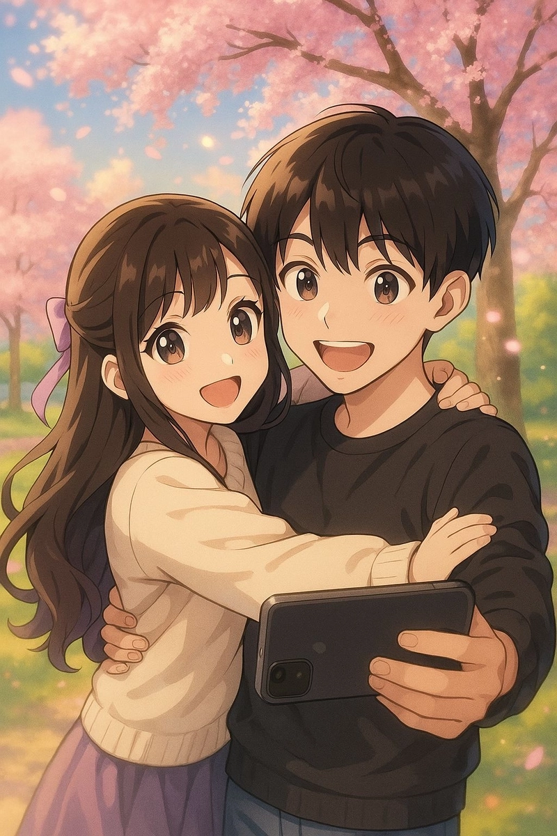 Ảnh anime cặp đôi hạnh phúc