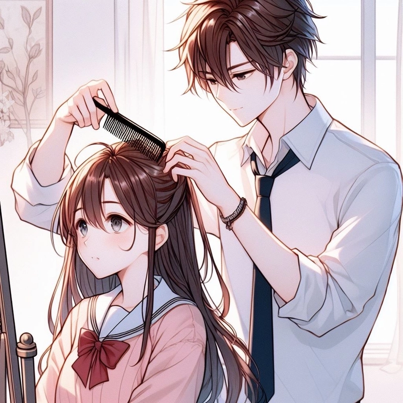 Ảnh anime cặp đôi học sinh cute