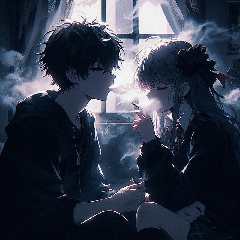 Ảnh anime cặp đôi yêu nhau ngầu