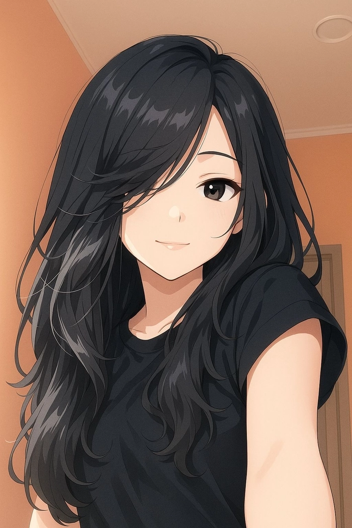 Ảnh anime che mặt cute nữ