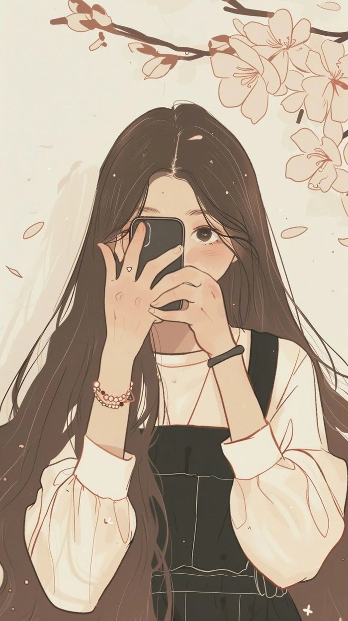 Ảnh anime che mặt nữ