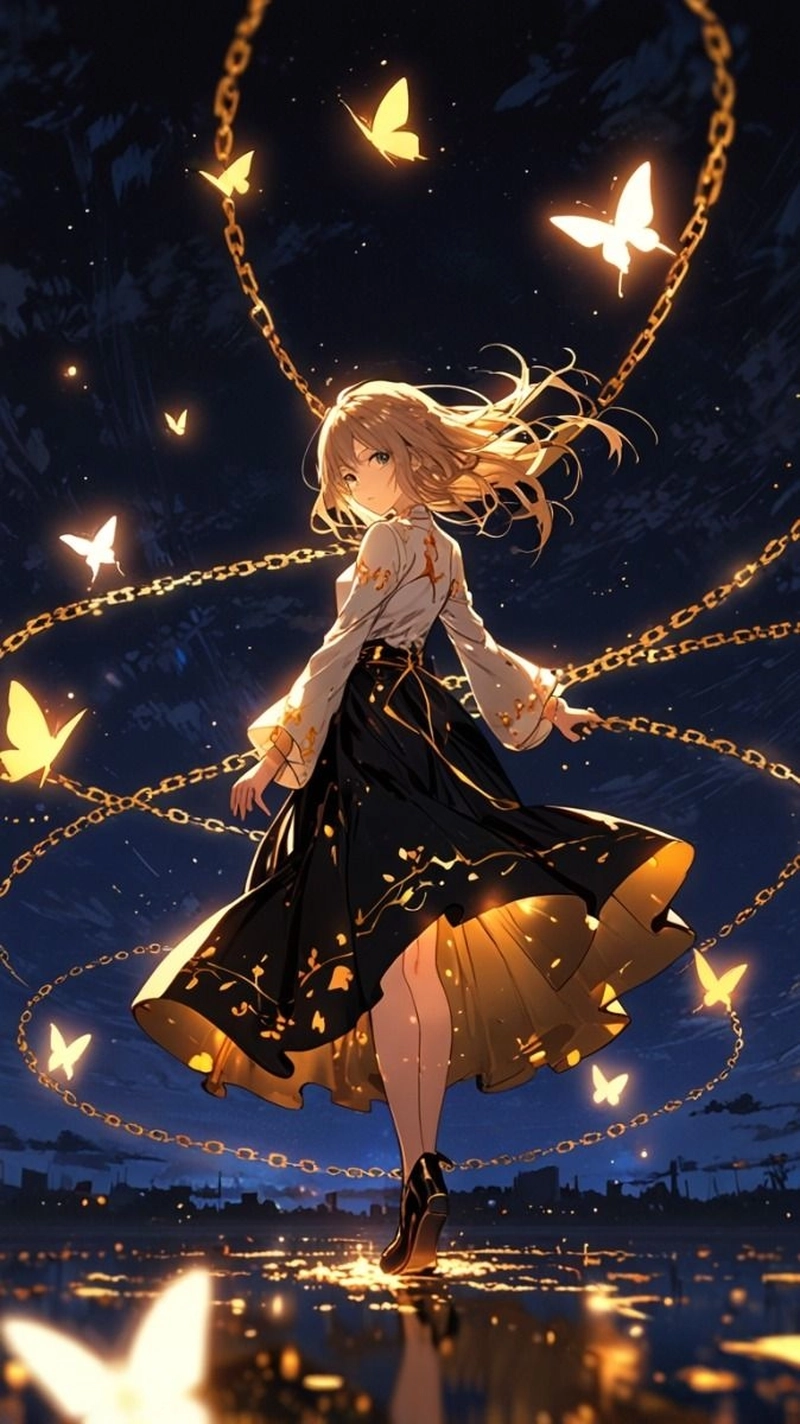 Ảnh anime màu vàng fantasy