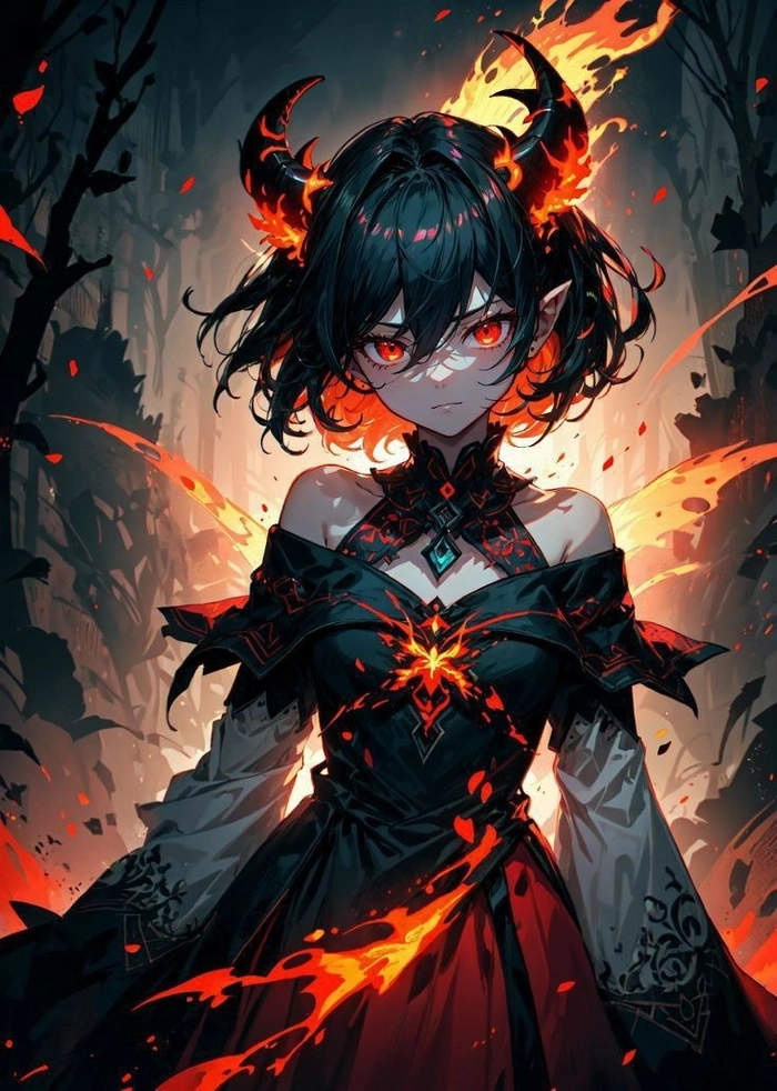 Ảnh anime nữ ác quỷ ngầu