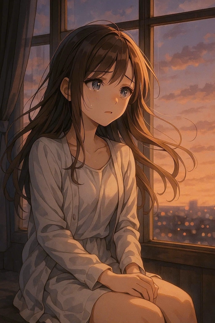 Ảnh anime nữ buồn đẹp