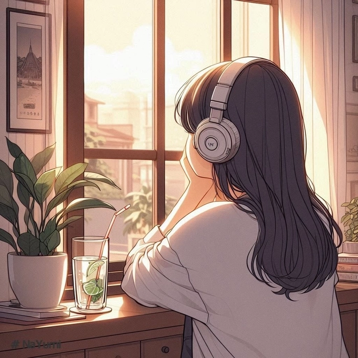 Ảnh anime nữ che mặt style Hàn