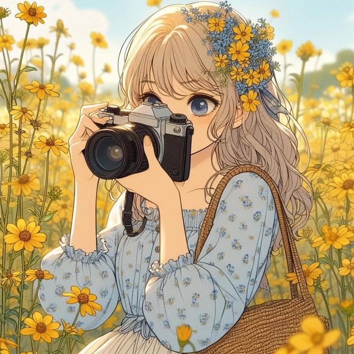 Ảnh anime nữ cute che mặt