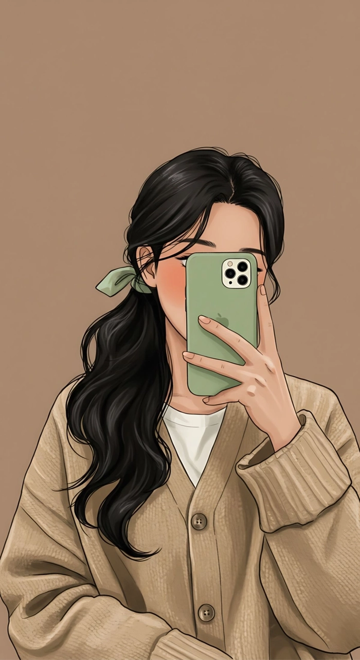 Ảnh anime nữ lạnh lùng che mặt