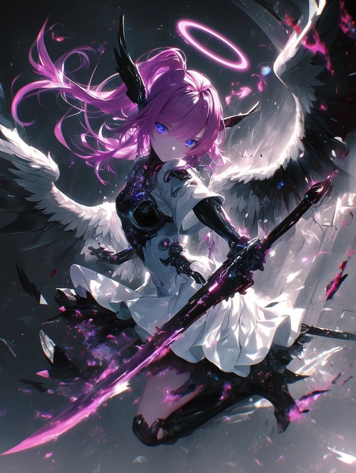 Ảnh anime nữ ngầu cầm kiếm