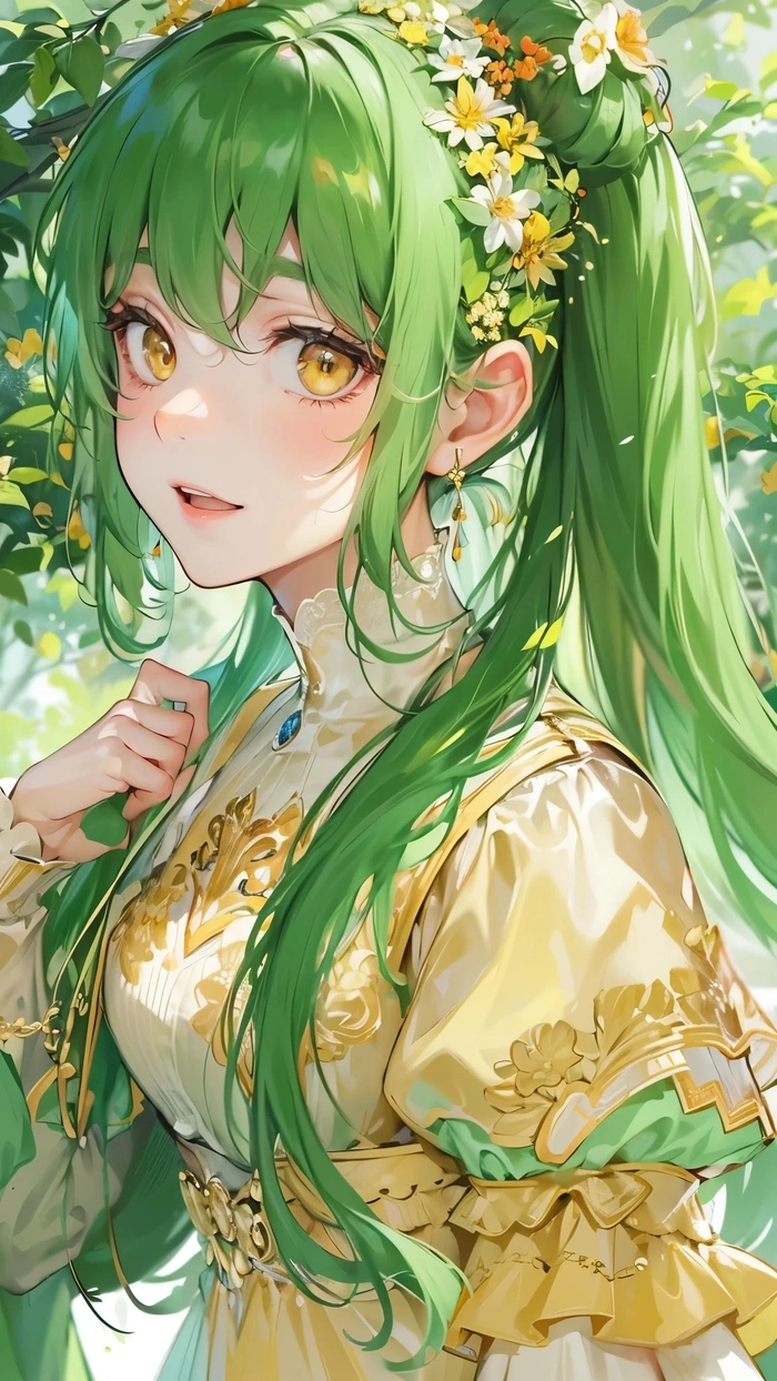 Ảnh anime tông xanh lá