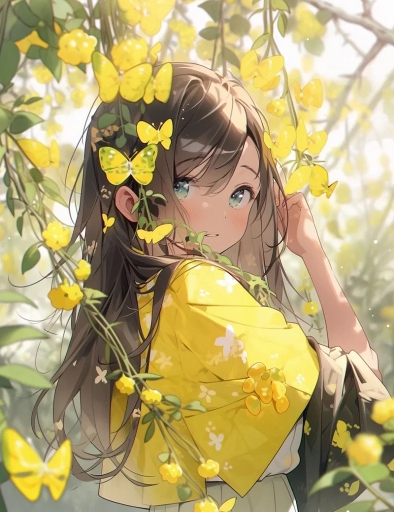 Ảnh anime vàng lấp lánh