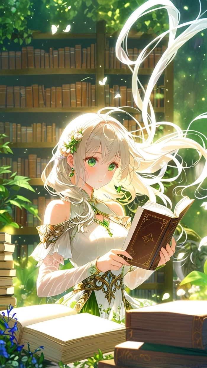 Ảnh anime xanh lá độc đáo