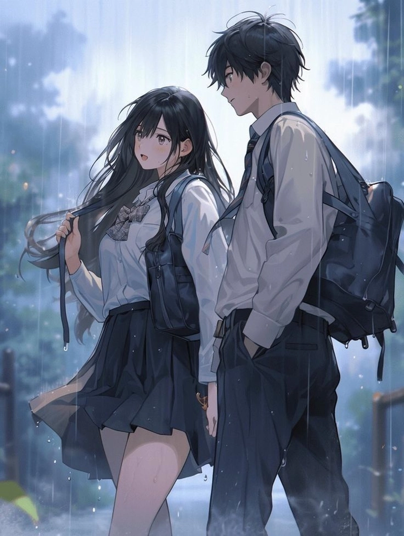 Ảnh đôi anime học sinh siêu ngầu