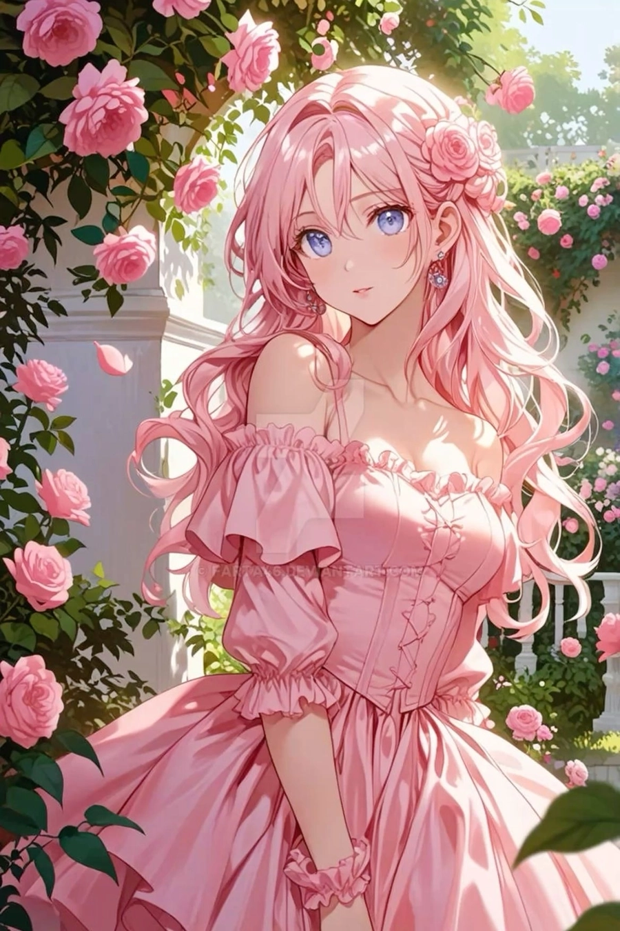 Ảnh gái anime tóc hồng