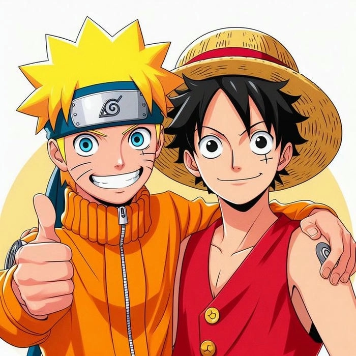 Ảnh hài Naruto x Luffy