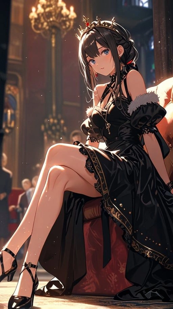 Ảnh nữ Anime ấn tượng tóc đen