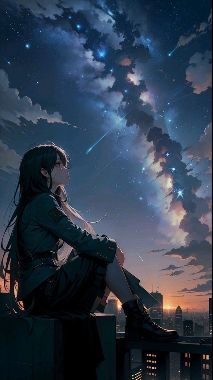 Anime nữ buồn phản chiếu nội tâm