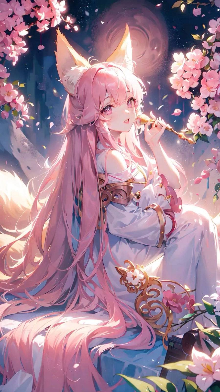 Anime nữ đẹp tóc hồng