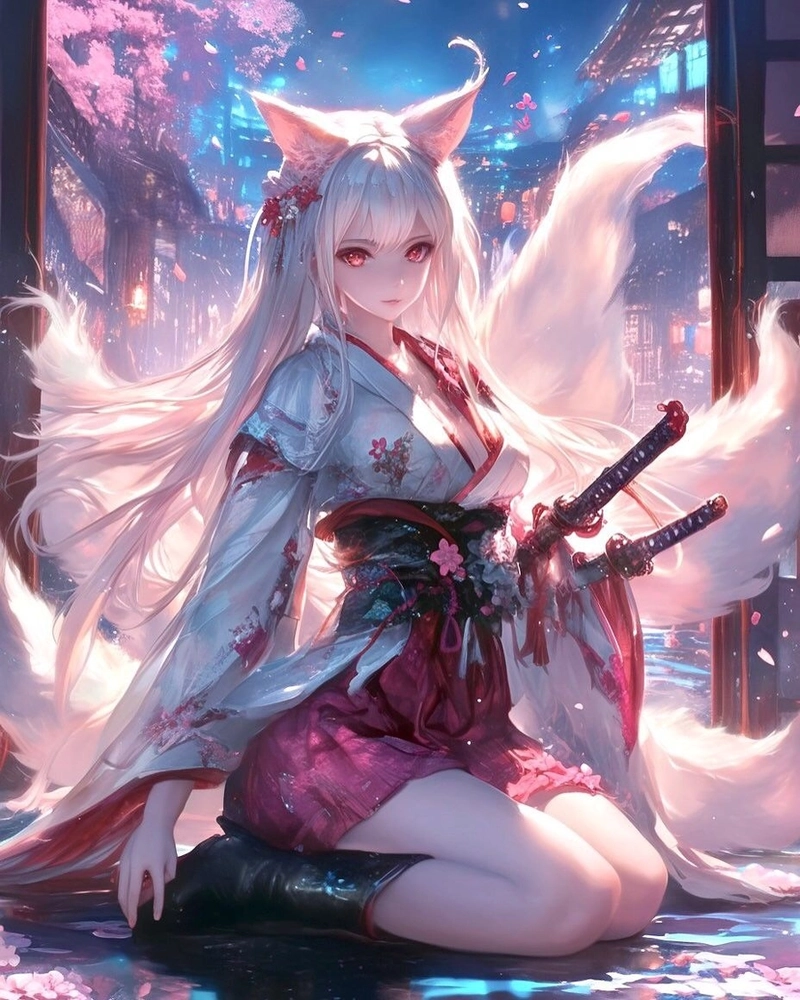 Anime nữ hồ ly cute