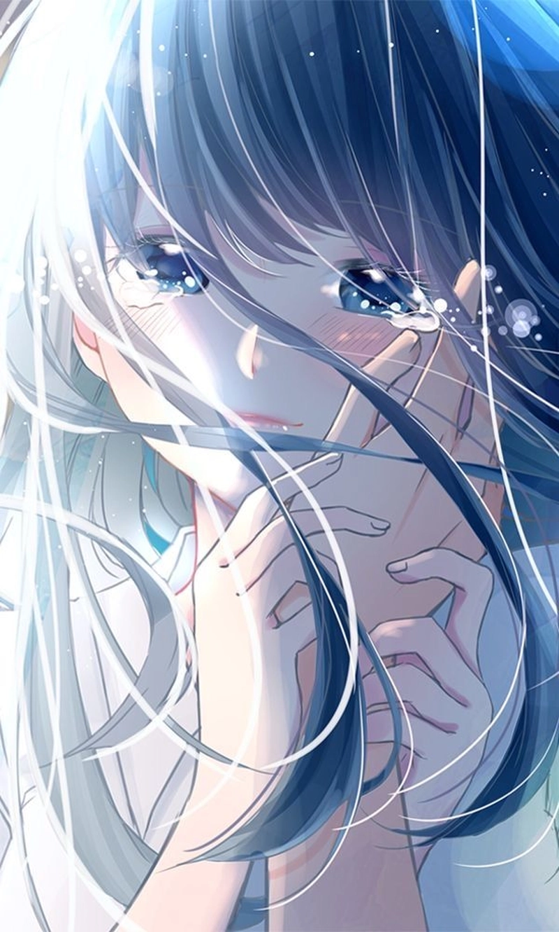 Anime nữ rơi nước mắt đẹp
