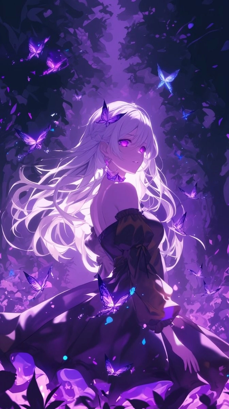 Anime tím đẹp lung linh