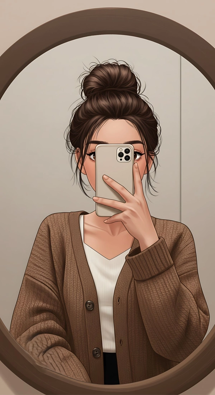 Avatar anime nữ che mặt cute ngầu