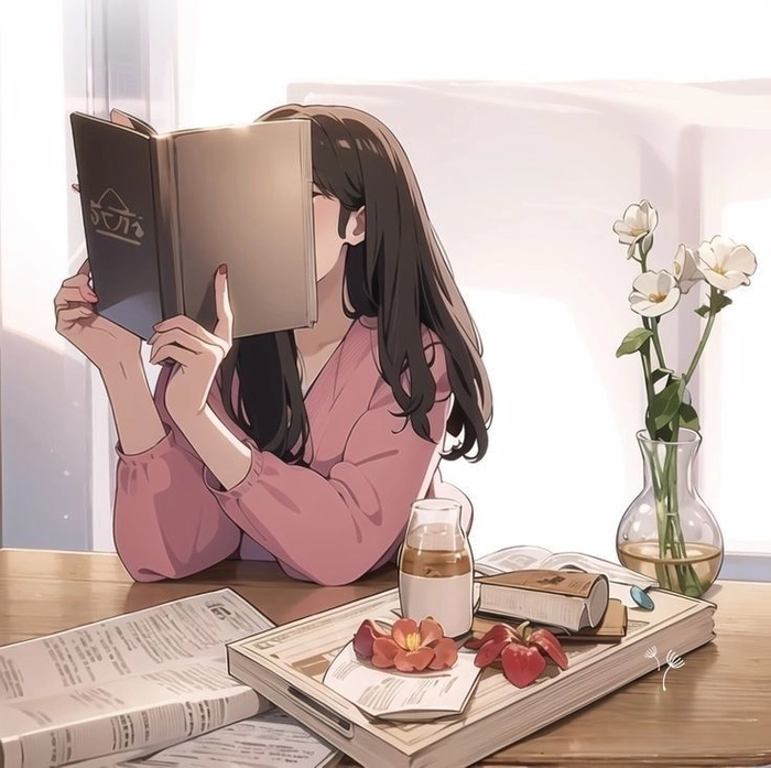 Avatar anime nữ cute che mặt