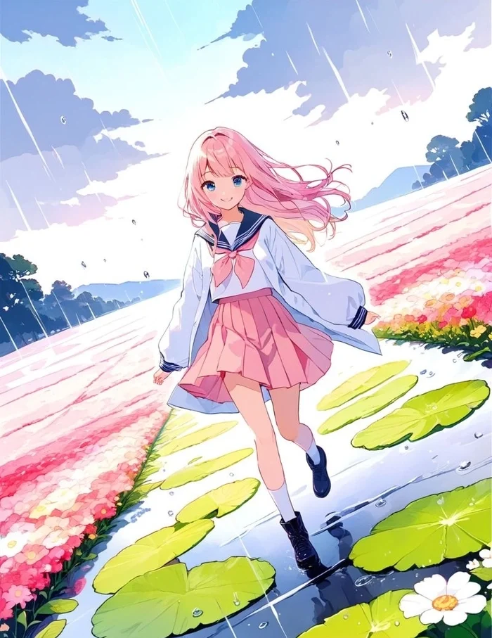 Avatar anime nữ học sinh cute