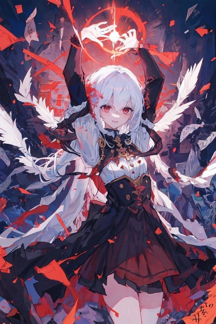 Avatar anime nữ tóc trắng