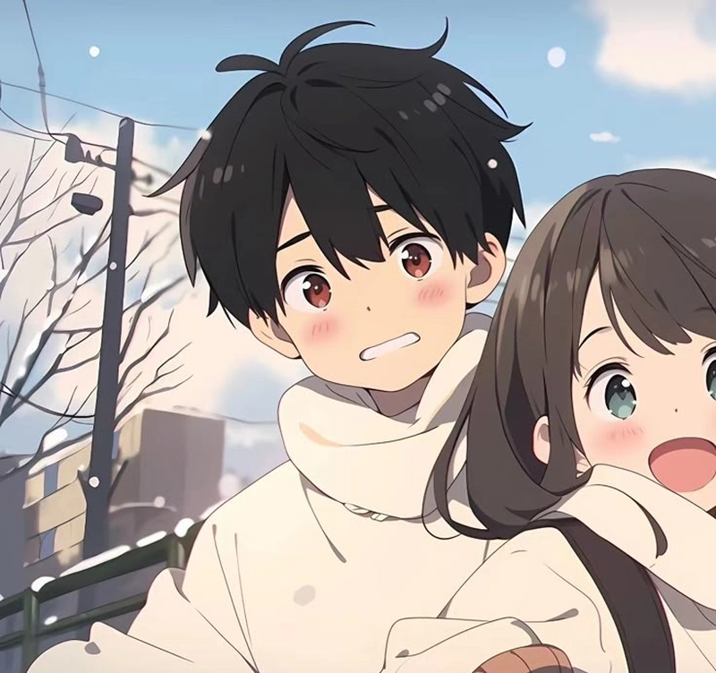 Avatar đôi yêu nhau phong cách Anime