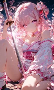 Gái anime dễ thương tóc hồng