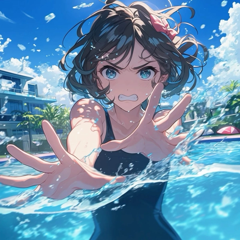 Gái anime tóc ngắn xinh