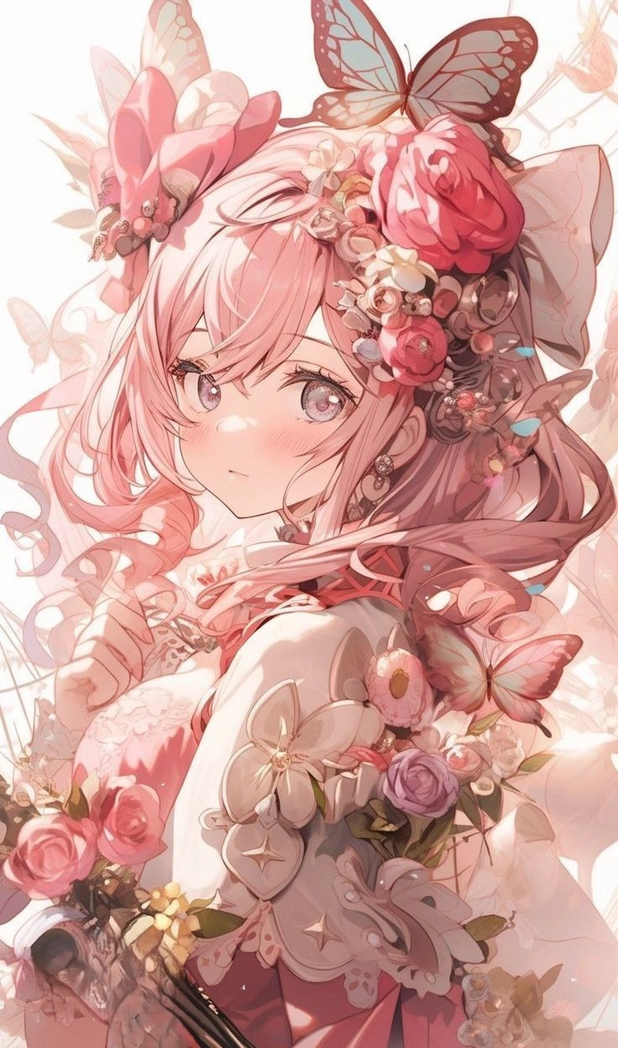 Gái tóc hồng trong anime