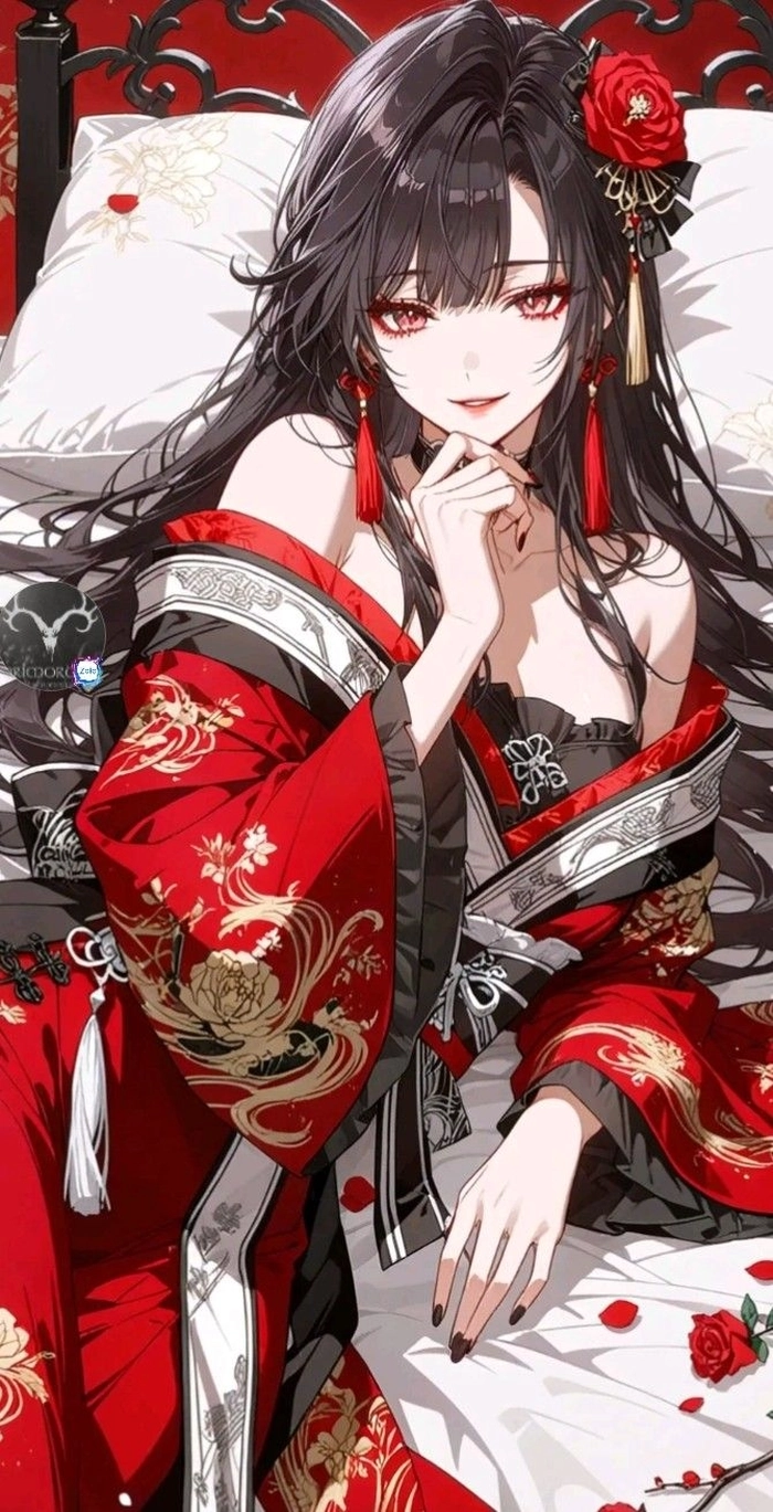 Hình Anime nữ để tóc đen