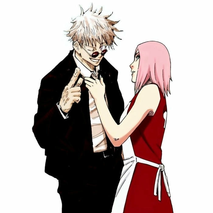 Hình Gojo x Sakura chibi