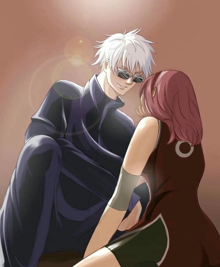 Hình Gojo x Sakura chuẩn nét