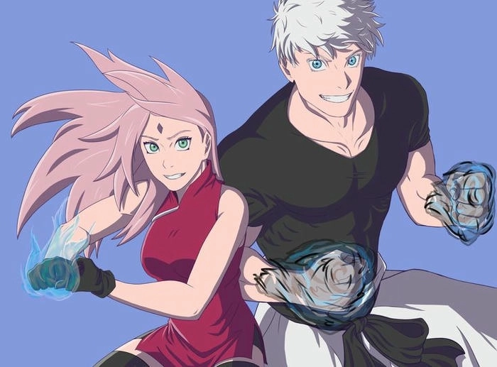 Hình Gojo x Sakura full hd