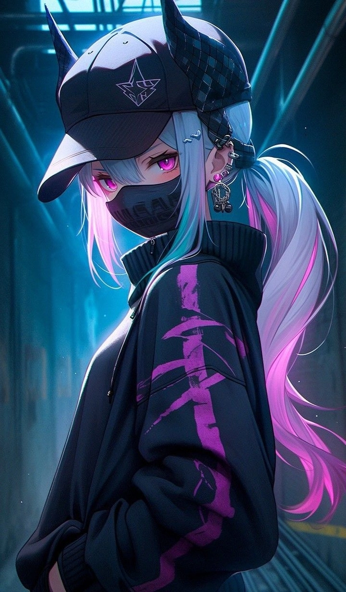 Hình ảnh anime nữ đẹp che mặt