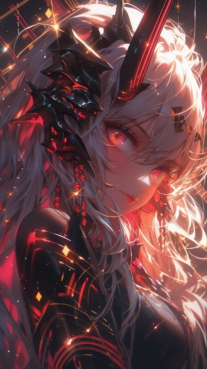 Hình ảnh anime nữ ngầu mặt lạnh