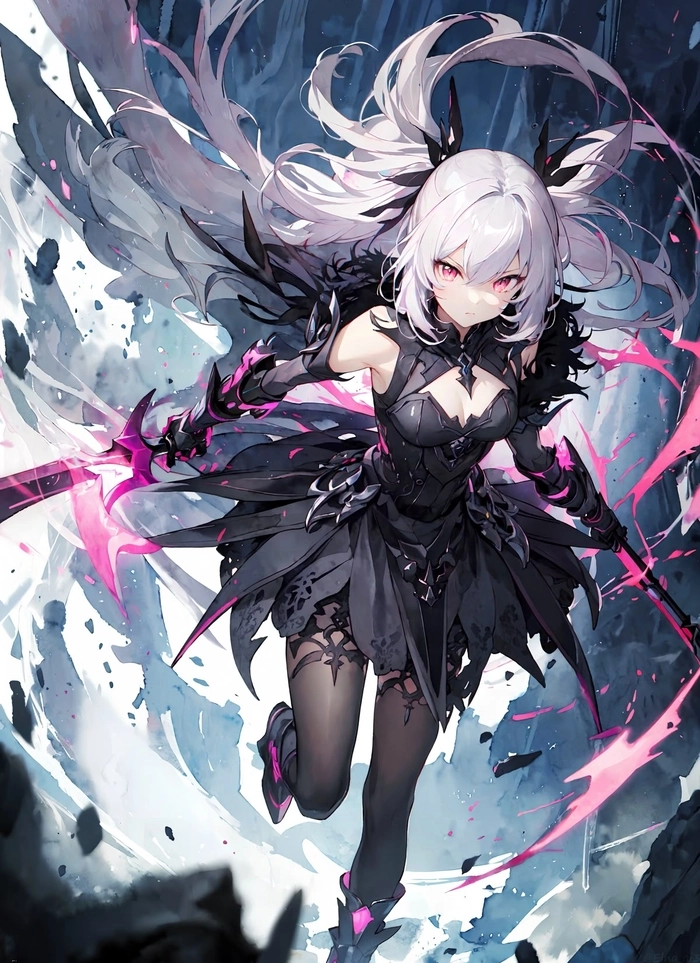 Hình ảnh anime nữ tóc dài ngầu