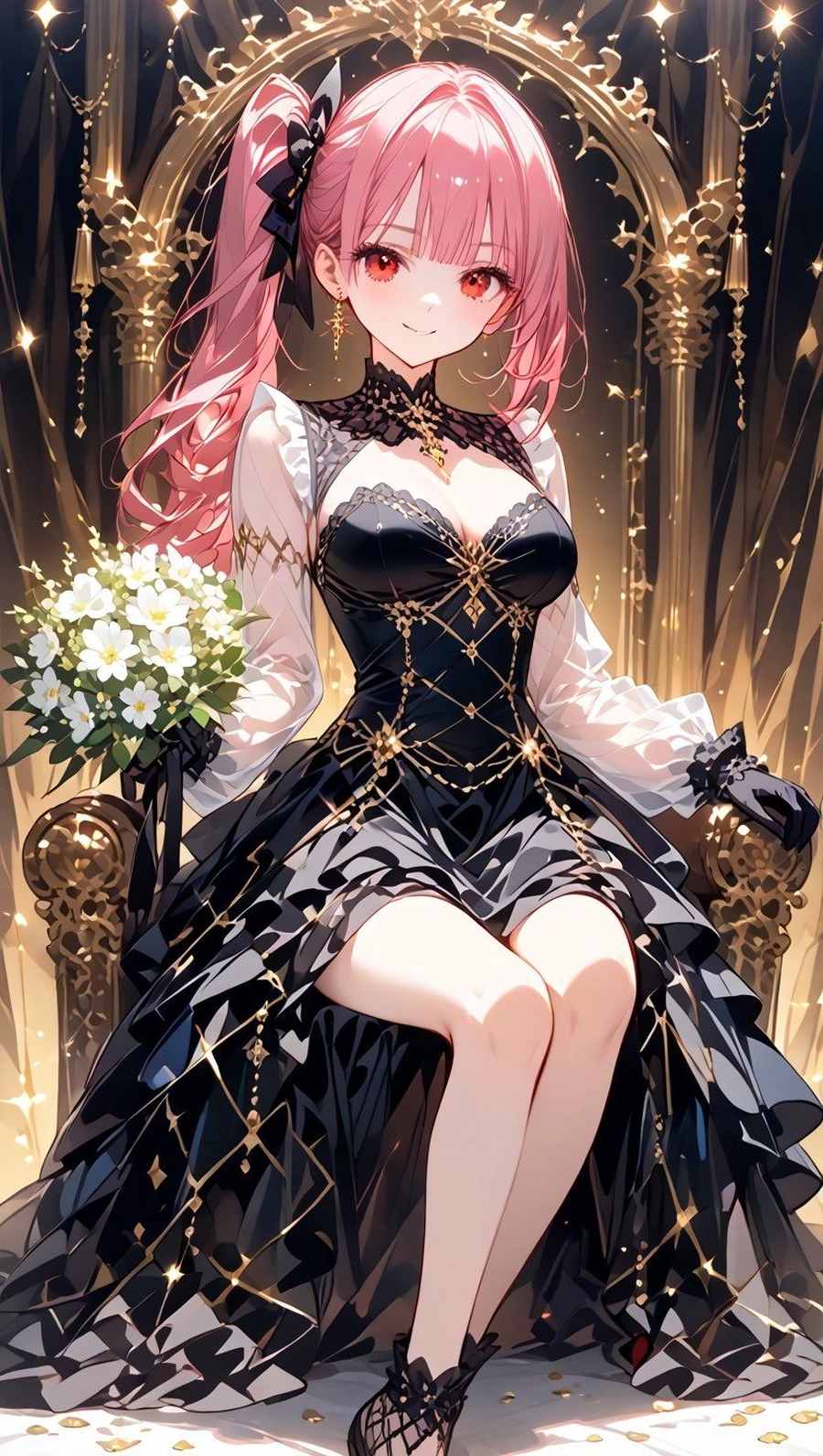 Hình ảnh nữ anime tóc hồng