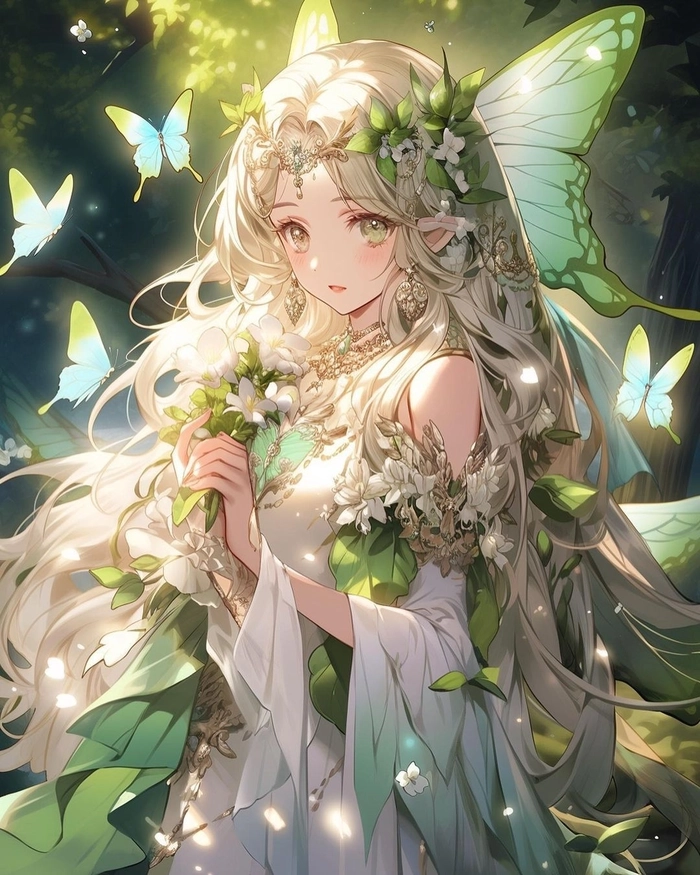 Hình anime hành động xanh lá