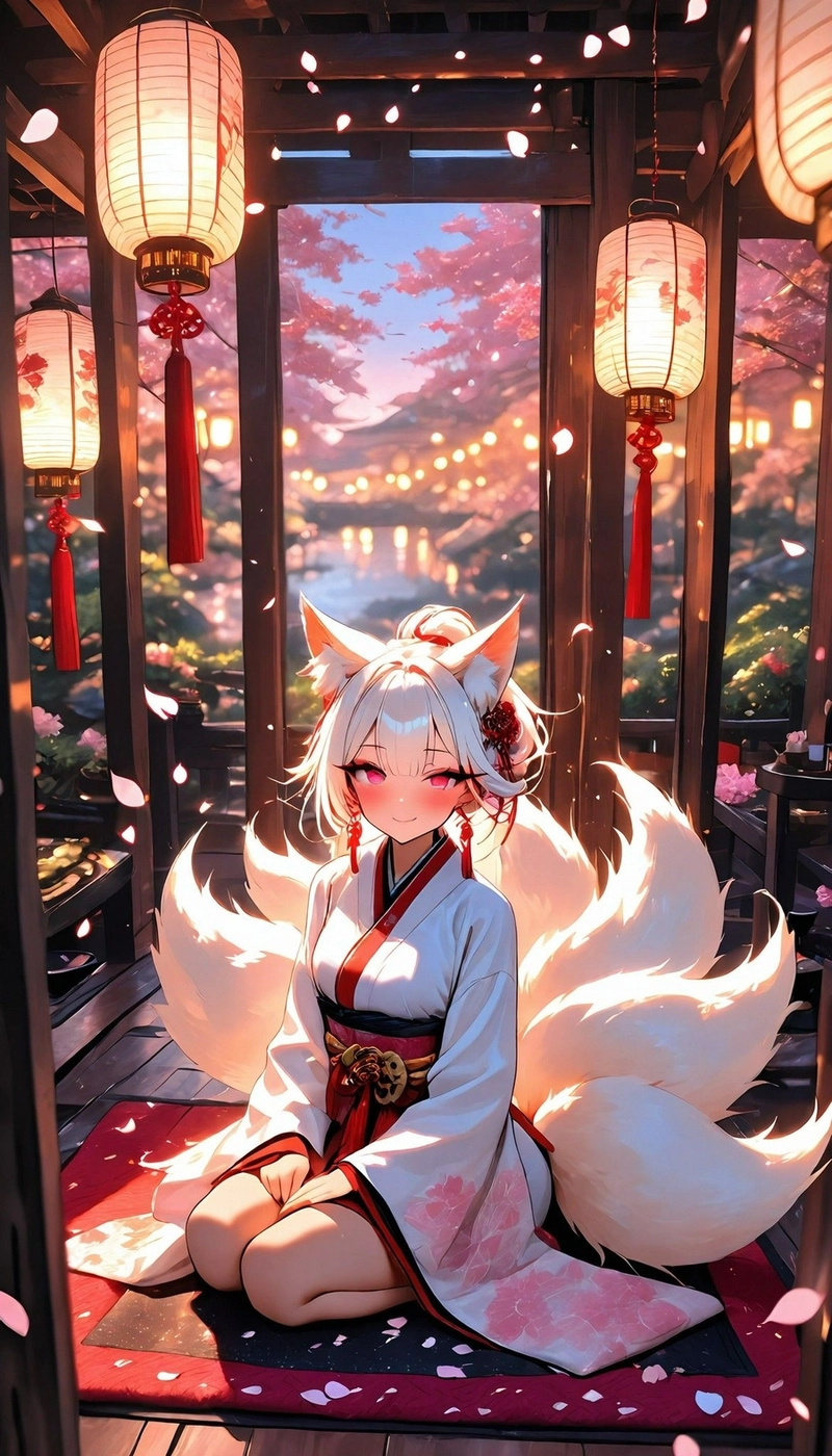 Hình anime hồ ly quyến rũ