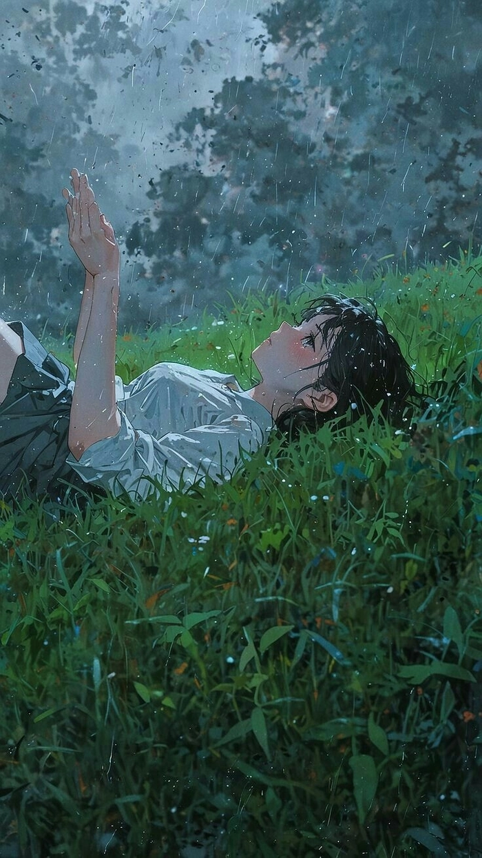 Hình anime nữ buồn và lạnh