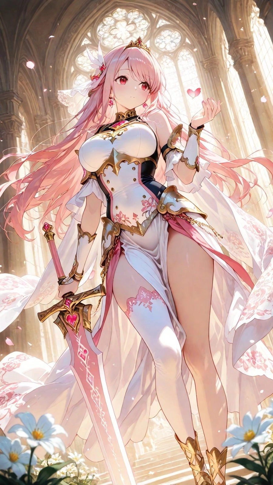 Hình anime tóc hồng chất lượng cao